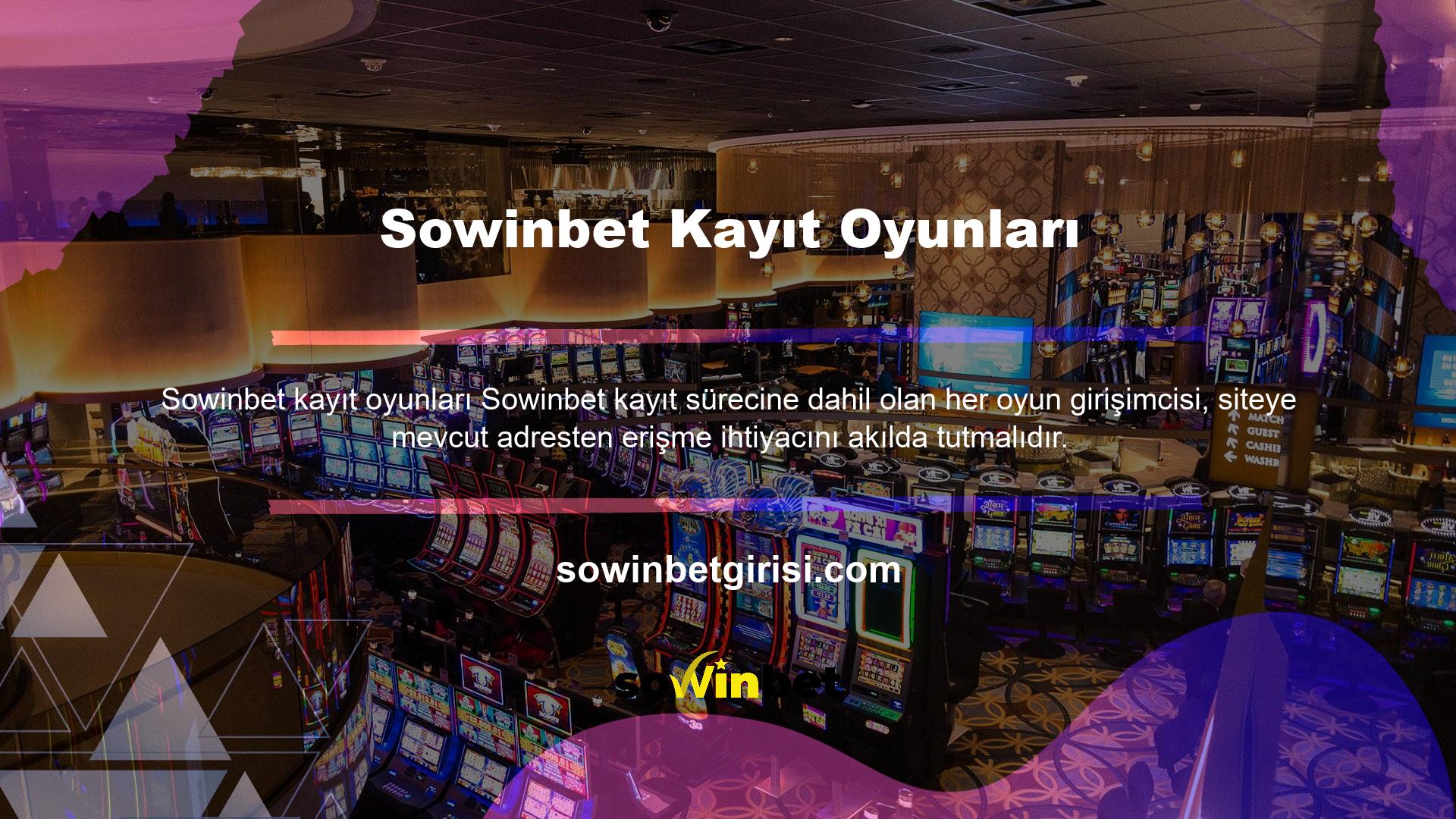 Sowinbet web sitesi sık sık bağlantıları değiştirir
